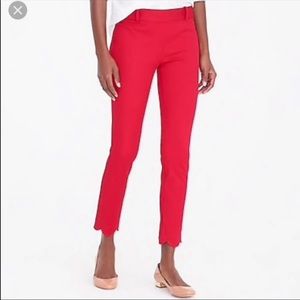 J. Crew Factory Scalloped Hem Winnie Ankle Pants